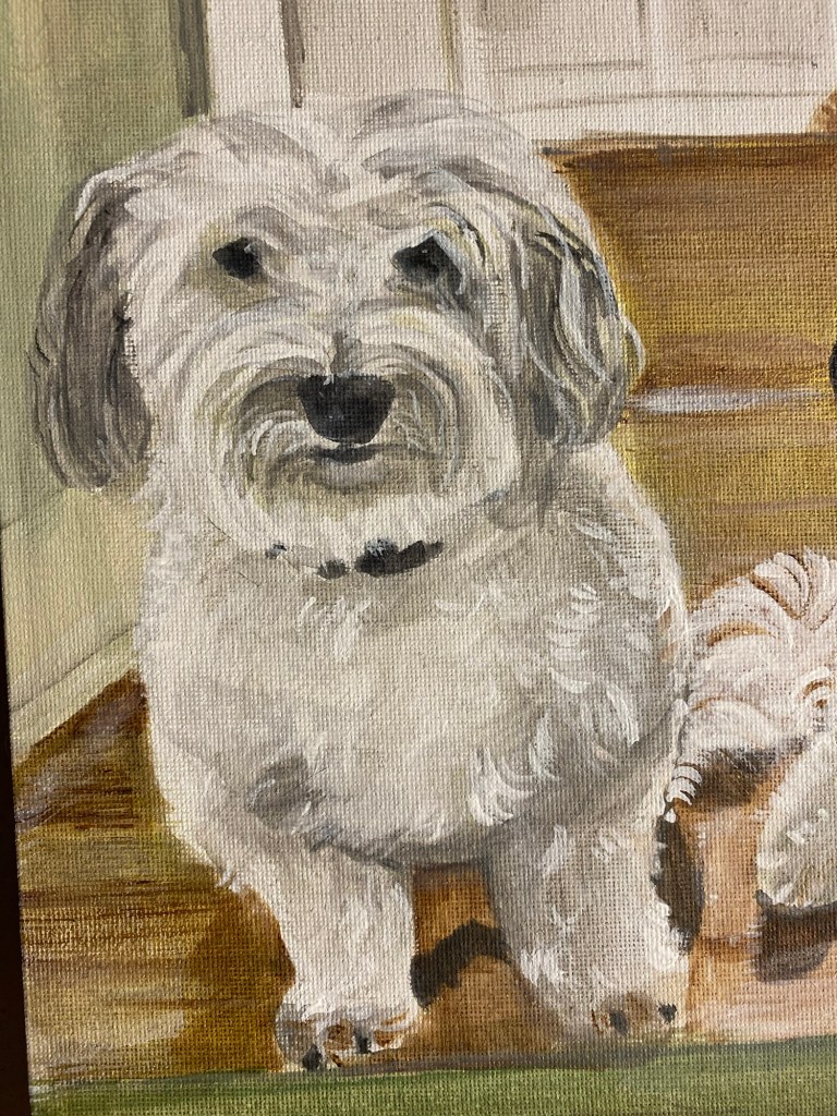 Hand-painted pet portrait by Kelly Matczak