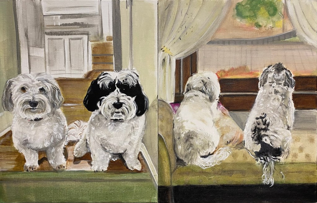 Hand-painted pet portrait by Kelly Matczak